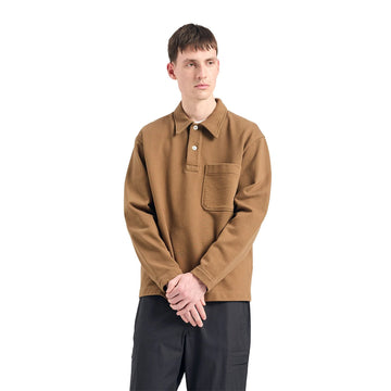 Norse Projects Fraser Relaxed Organic Loopback L/S Polo Oak - Parasol Store
