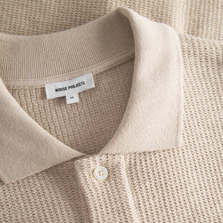 Norse Projects Gustav Crochet Jersey Shirt Oatmeal - Parasol Store