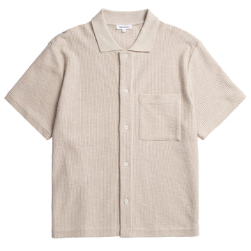 Norse Projects Gustav Crochet Jersey Shirt Oatmeal - Parasol Store