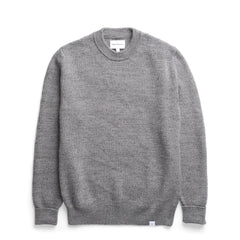 Norse Projects Henning Cotton Wool Rib Sweater Dark Grey Melange