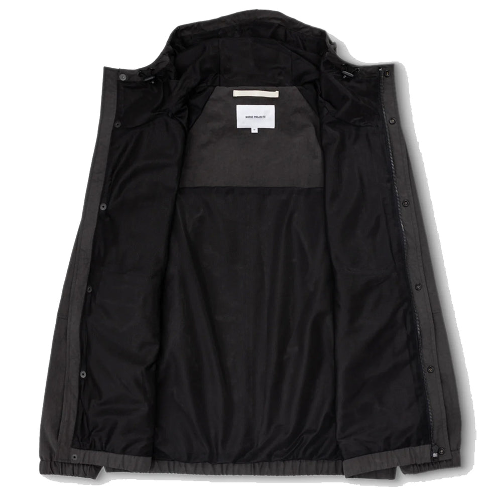 Norse Projects Herluf Wave Dye Nylon Windbreaker Black - Parasol Store