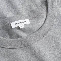 Norse Projects Holger Organic Optic Print T-shirt Grey Melange - Parasol Store