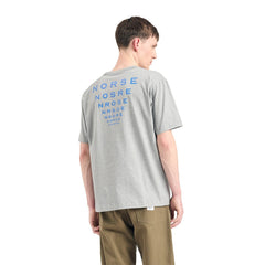 Norse Projects Holger Organic Optic Print T-shirt Grey Melange - Parasol Store