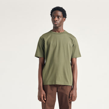 Norse Projects Holger Organic Optic Print T-shirt Olive Night - Parasol Store