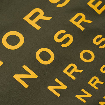 Norse Projects Holger Organic Optic Print T-shirt Olive Night - Parasol Store