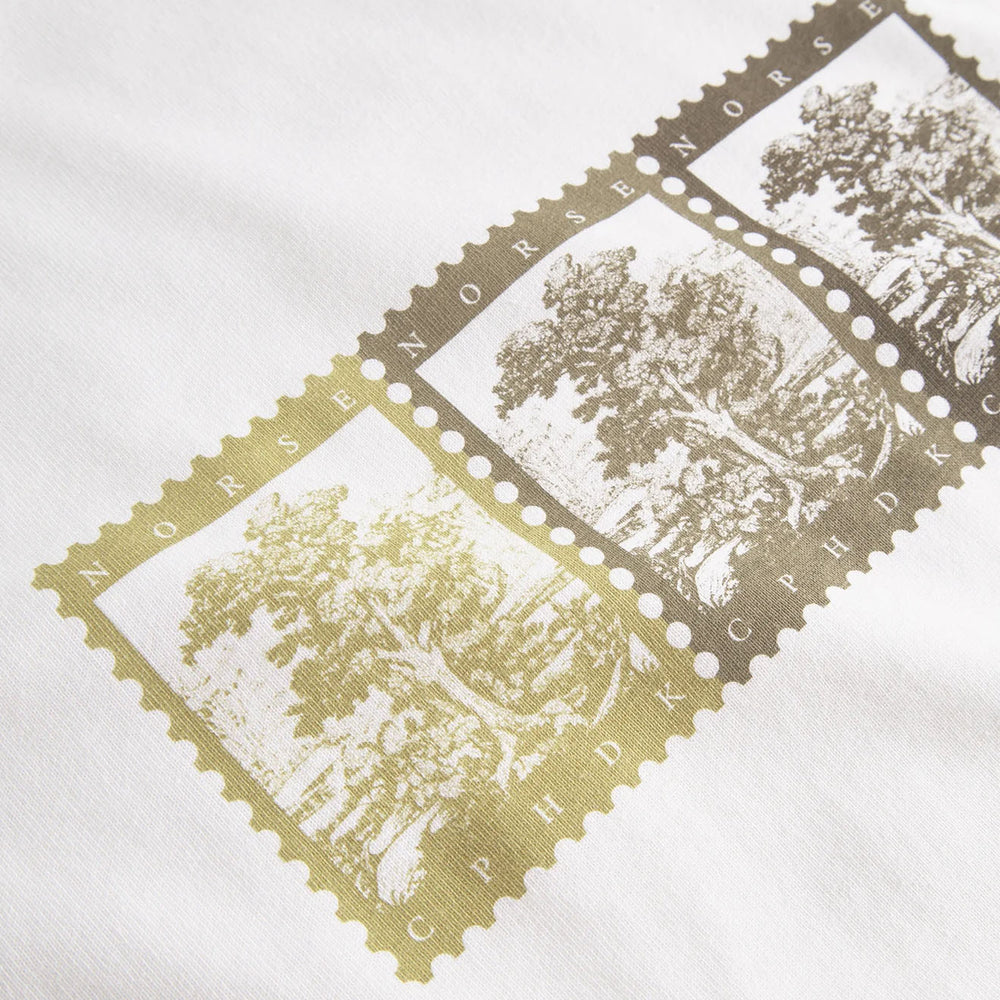 Norse Projects Holger Post Stamp Print T-Shirt White - Parasol Store