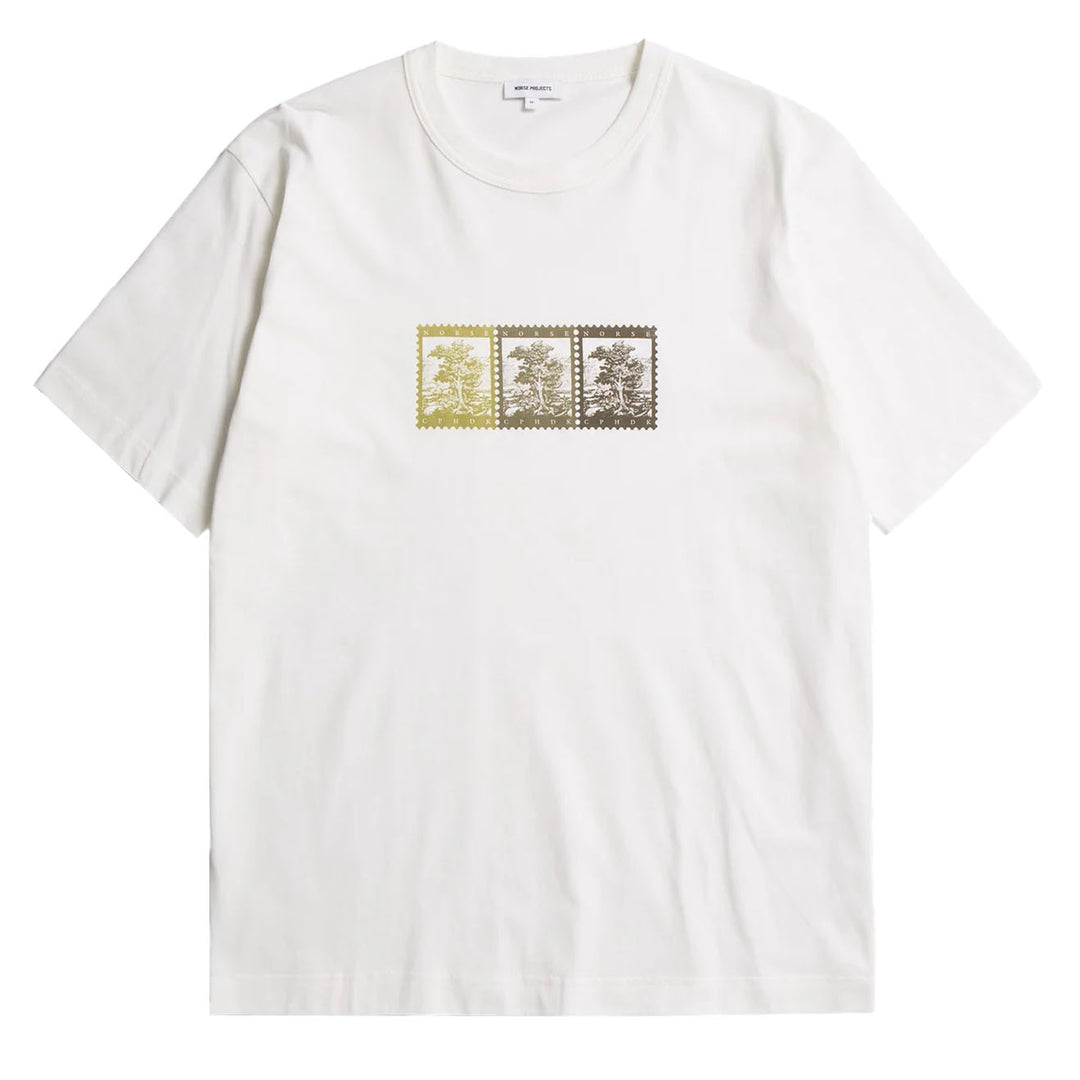 Norse Projects Holger Post Stamp Print T-Shirt White - Parasol Store