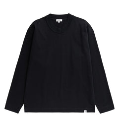 Norse Projects Isefjord Compact Cotton LS T-shirt Black