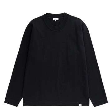 Norse Projects Isefjord Compact Cotton LS T-shirt Black