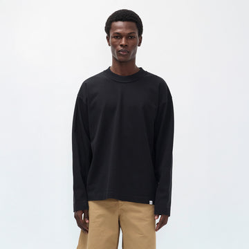 Norse Projects Isefjord Compact Cotton LS T-shirt Black