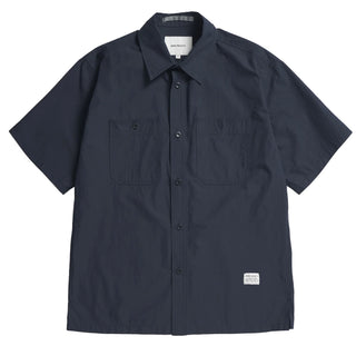 Norse Projects Ivan Tech Poplin SS Shirt Dark Navy - Parasol Store