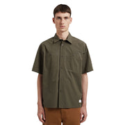 Norse Projects Ivan Tech Poplin SS Shirt Ivy Green - Parasol Store
