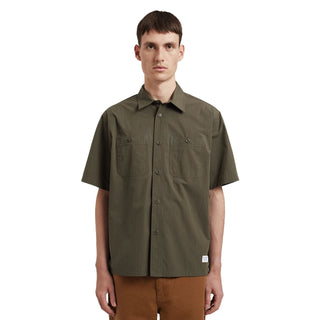 Norse Projects Ivan Tech Poplin SS Shirt Ivy Green - Parasol Store