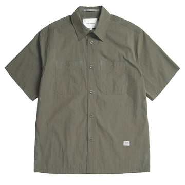 Norse Projects Ivan Tech Poplin SS Shirt Ivy Green - Parasol Store
