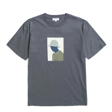 Norse Projects Johannes Organic Bucket Hat Print T-shirt Magnet Grey