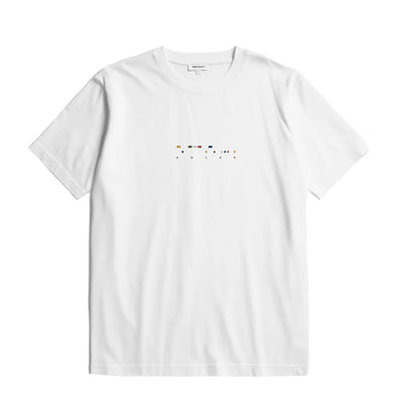 Norse Projects Johannes Organic Code Print T-shirt White
