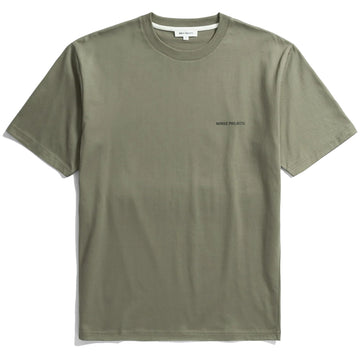 Norse Projects Johannes Organic Logo T-Shirt Sediment Green - Parasol Store