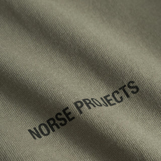 Norse Projects Johannes Organic Logo T-Shirt Sediment Green - Parasol Store