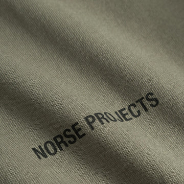 Norse Projects Johannes Organic Logo T-Shirt Sediment Green - Parasol Store