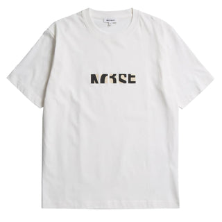 Norse Projects Johannes Organic NORSE Zoom Print T-shirt White - Parasol Store