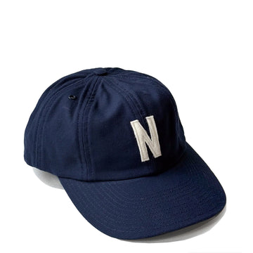 Norse Projects Light Canvas Felt N 8 Panel Cap Dark Navy