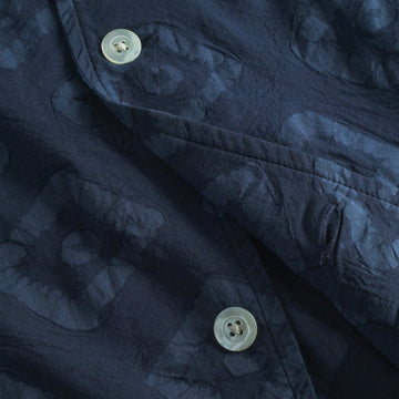 Norse Projects Mads Batik SS Shirt Dark Navy - Parasol Store