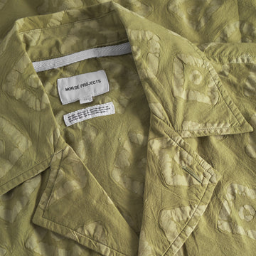 Norse Projects Mads Batik SS Shirt Moss Green - Parasol Store
