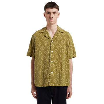 Norse Projects Mads Batik SS Shirt Moss Green - Parasol Store