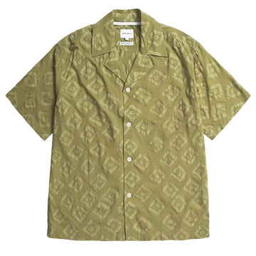 Norse Projects Mads Batik SS Shirt Moss Green - Parasol Store