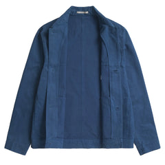 Norse Projects Marcus Canvas Overshirt Workwear Blue - Parasol Store