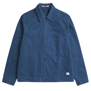 Norse Projects Marcus Canvas Overshirt Workwear Blue - Parasol Store
