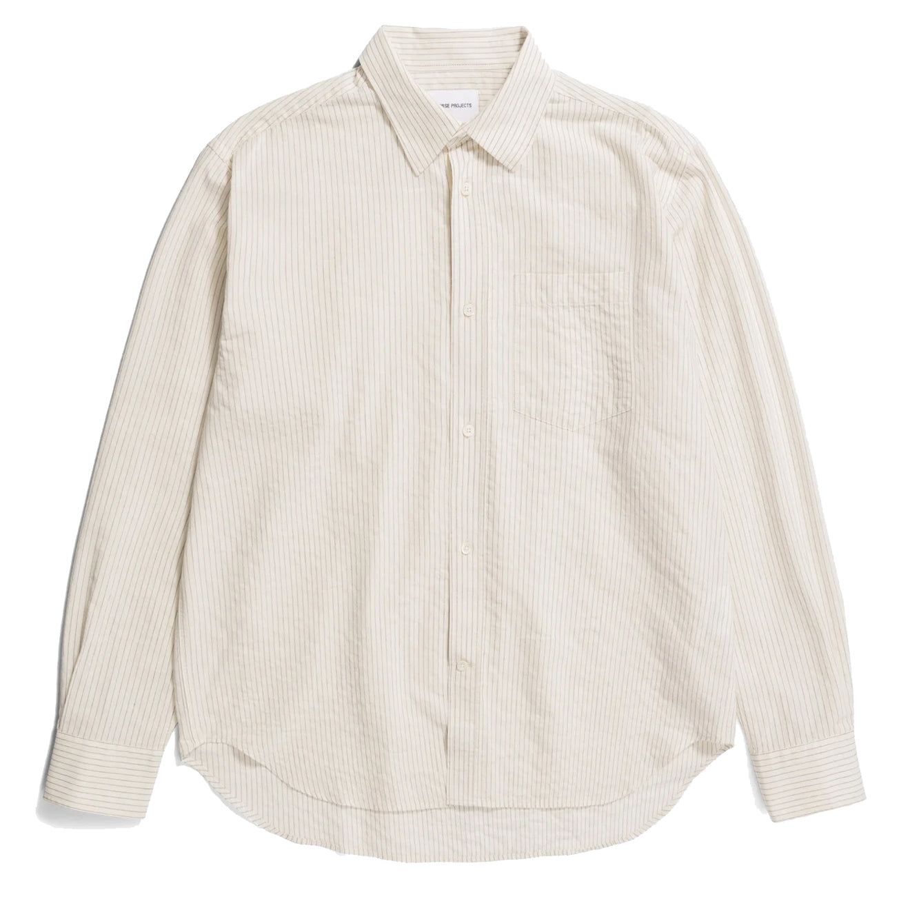 Norse Projects Mo Oversized Striped Shirt Ecru - Parasol Store