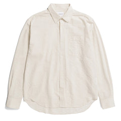 Norse Projects Mo Oversized Striped Shirt Ecru - Parasol Store
