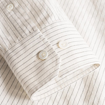 Norse Projects Mo Oversized Striped Shirt Ecru - Parasol Store