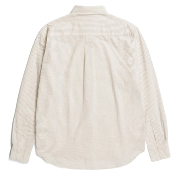 Norse Projects Mo Oversized Striped Shirt Ecru - Parasol Store
