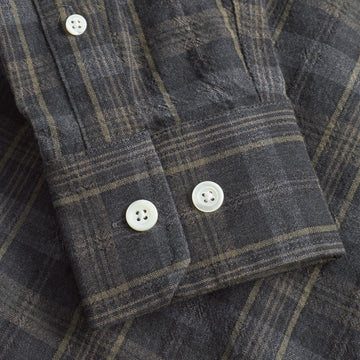 Norse Projects Ole Oversized Wool Check Shirt Charcoal Grey - Parasol Store