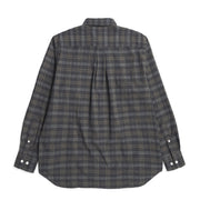 Norse Projects Ole Oversized Wool Check Shirt Charcoal Grey - Parasol Store