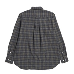 Norse Projects Ole Oversized Wool Check Shirt Charcoal Grey - Parasol Store