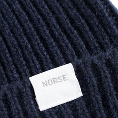 Norse Projects Norse Standard Merino Lambswool Beanie Dark Navy - Parasol Store