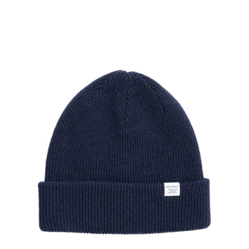 Norse Projects Norse Standard Merino Lambswool Beanie Dark Navy
