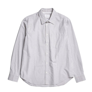 Norse Projects Ole Oversize Poplin Check Shirt Oatmeal - Parasol Store