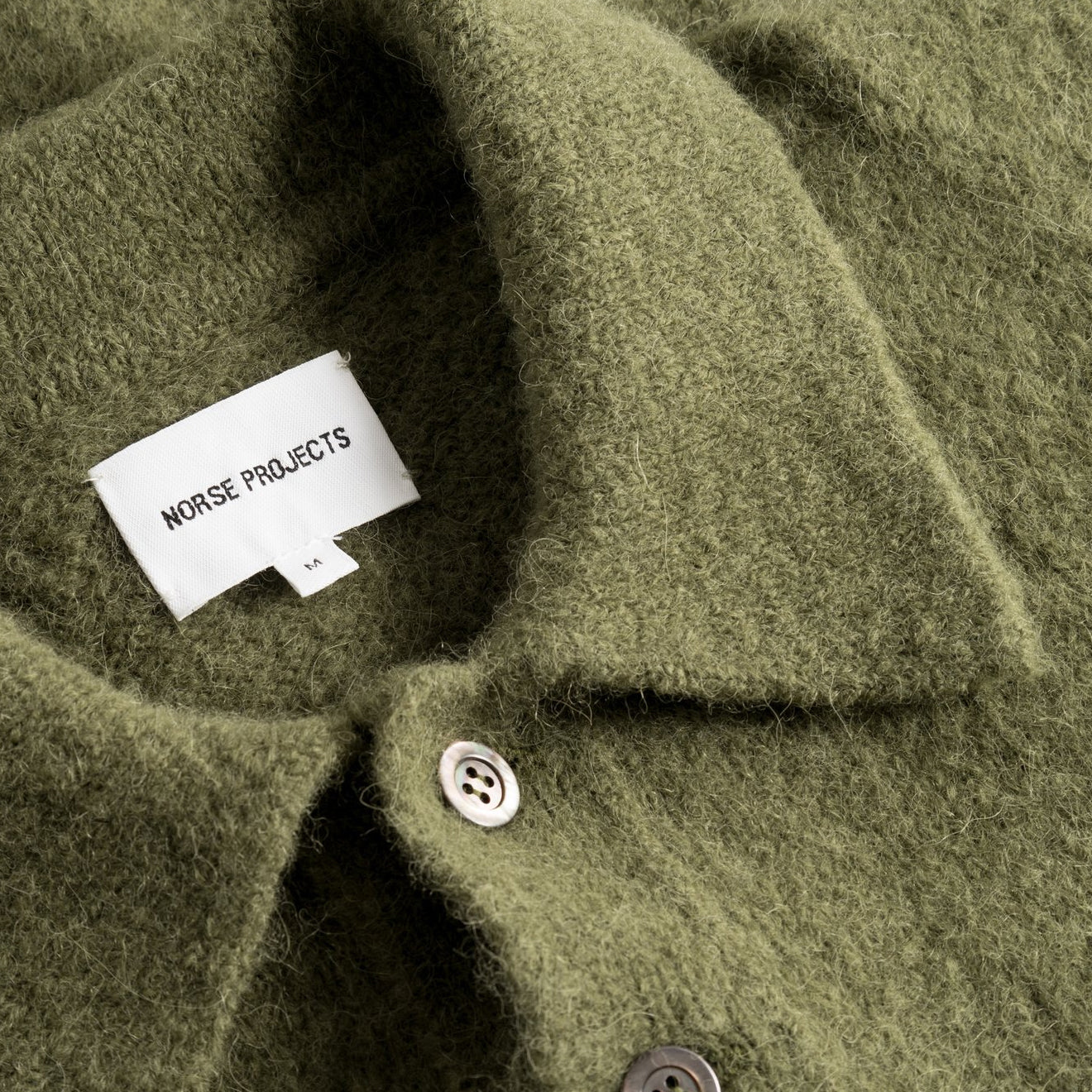 Norse Projects Rasmus Relaxed Brushed Polo Ivy Green - Parasol Store