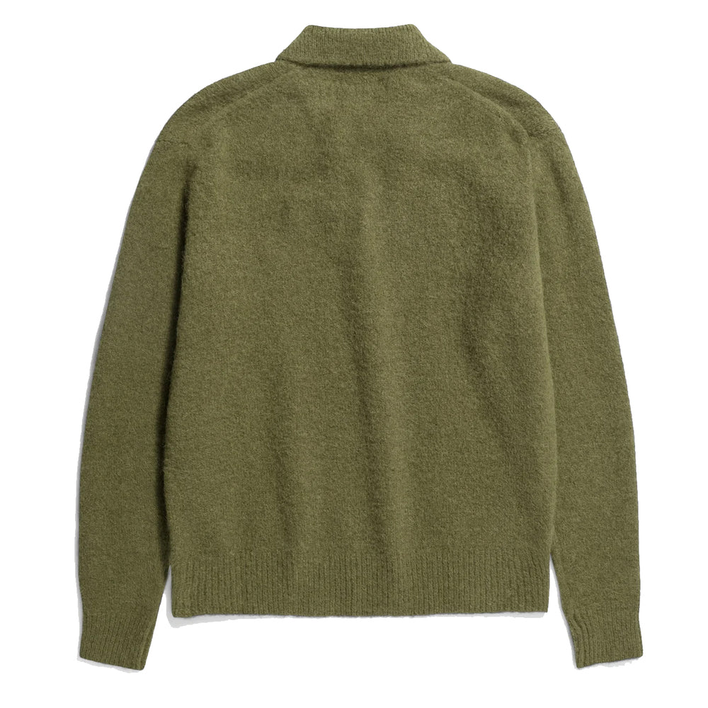 Norse Projects Rasmus Relaxed Brushed Polo Ivy Green - Parasol Store