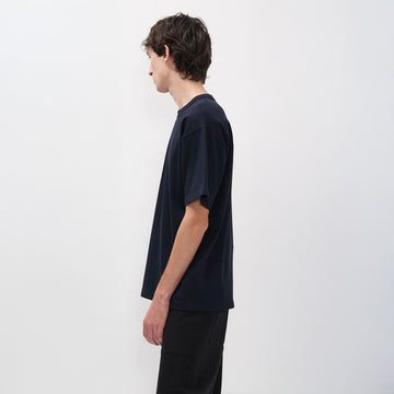 Norse Projects Snekkersten Organic Arch Print T-Shirt Dark Navy