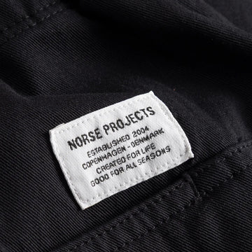 Norse Projects Trysil Regular Organic Stretch Twill Trouser Black