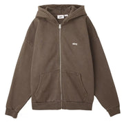 Obey Lowercase Pigment Zip Hoodie Java Brown Obey