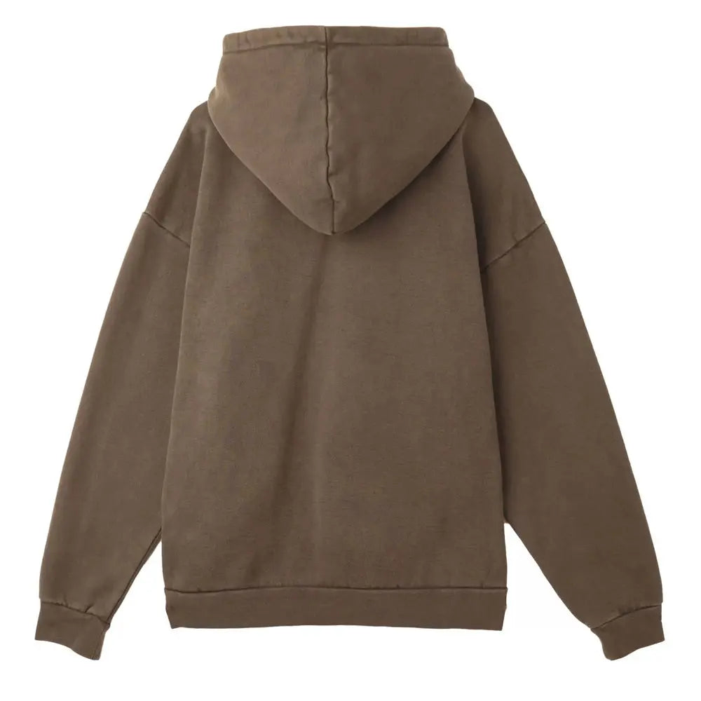 Obey Lowercase Pigment Zip Hoodie Java Brown Obey