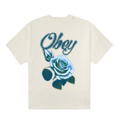 Obey Airbrushed Rose Heavyweight T-Shirt Vintage White