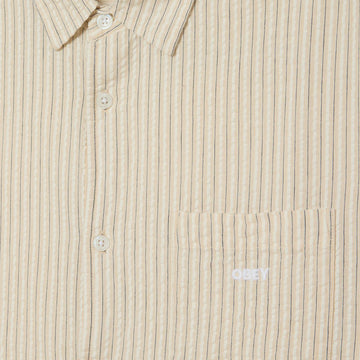 Obey Alan Woven S/S Shirt Unbleached Multi