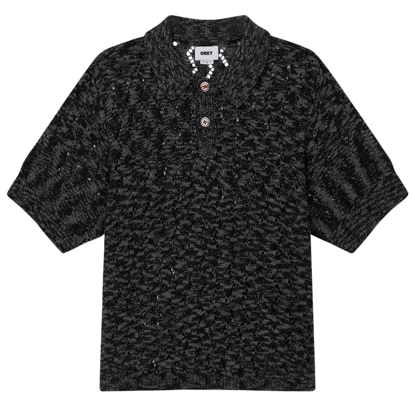 Obey Andre Polo Sweater Black - Parasol Store